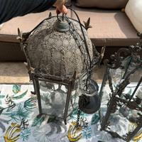 Lampadario in ferro lavorato 4 luci