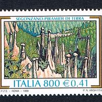 Francobollo Segonzano - Piramidi di terra 800 lire