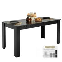 Tavolo da Pranzo Rettangolare Casa Soggiorno Nero