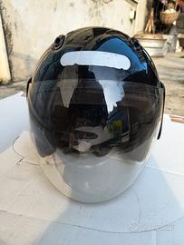 Casco moto jet marca Ride nero lucido
