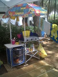 Mobiletto cucina camping