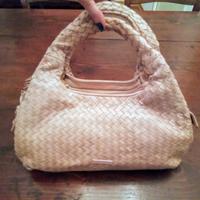 Borsa Biasia rosa busta pochette zaino pelle mano