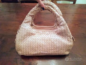 Borsa Biasia rosa busta pochette zaino pelle mano