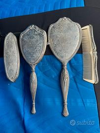 Set toilette vintage argento 800