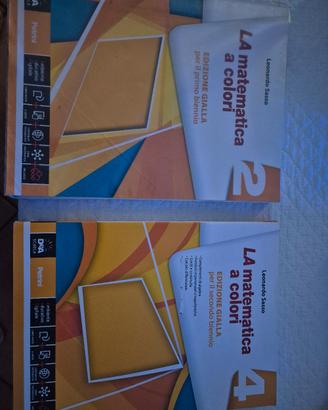 libri  scolastici la matematica a colori 2 e 4 
