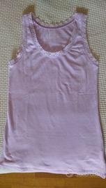 Canottiera con pizzo