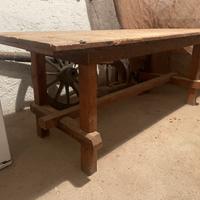 Tavolo antico in legno massiccio abete 200x75cm