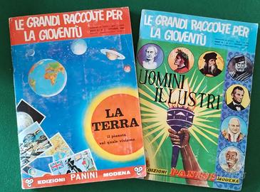 2 Album figurine Panini La Terra + Uomini Illustri