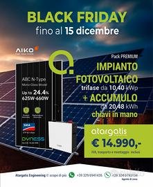 Impianto Fotovoltaico 10,40 kW + 20,48 kW accumulo