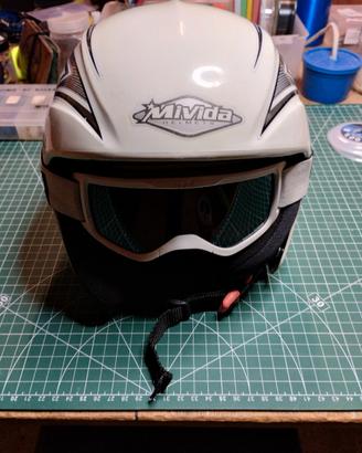 casco e maschera da sci 