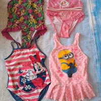 costumi interi 98/104 cm+ 2pz 6 anni 