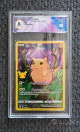 Carta pokemon pikachu 25° anniversario 