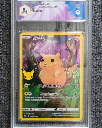 Carta pokemon pikachu 25° anniversario 