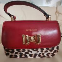 Monnalisa borsa pelle rosso borgogna