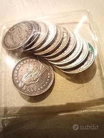 Monete franchi svizzeri argento 