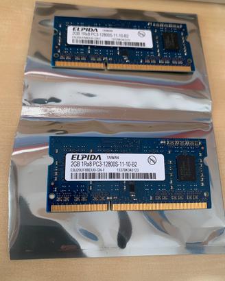 RAM DDR3 4GB (2x2) 1600mhz SO-DIMM