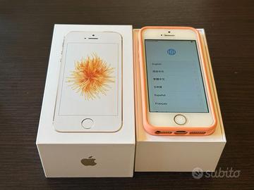 iPhone SE 16GB Gold usato con scatola e cover