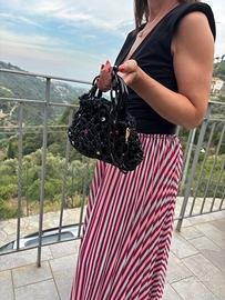 Aplyx_bags borsetta nera traforata con strass