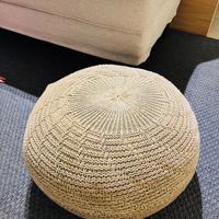Pouf beige 45 cm