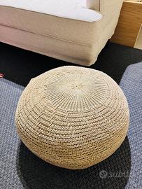 Pouf beige 45 cm