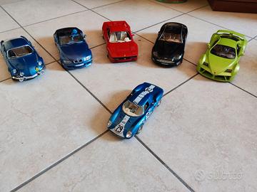 6 Modellini Burago Ferrari, BMW, Giugiaro e altre