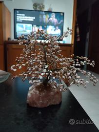 Alberello in quarzo rosa 