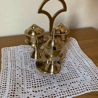 Portacondimenti contenitori sale e pepe in ottone