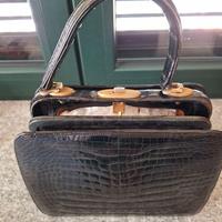 BORSA PELLE DI COCCODRILLO VINTAGE ANNI 50 60