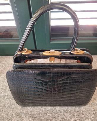 BORSA PELLE DI COCCODRILLO VINTAGE ANNI 50 60
