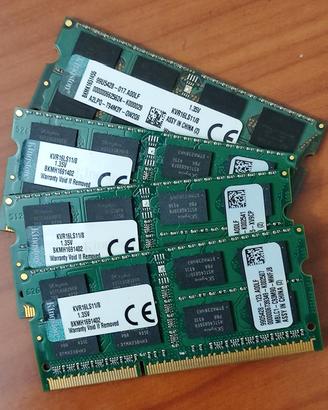 Lotto 32Gb RAM DDR3L  Kingston KVR16LS11/8