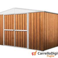 Box in Acciaio da giardino 360x345cm fin legno