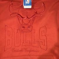 Felpa con etichetta dei Chicago Bulls Rossa XL