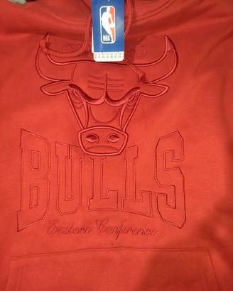 Felpa con etichetta dei Chicago Bulls Rossa XL