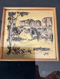 quadro su foglia d' oro