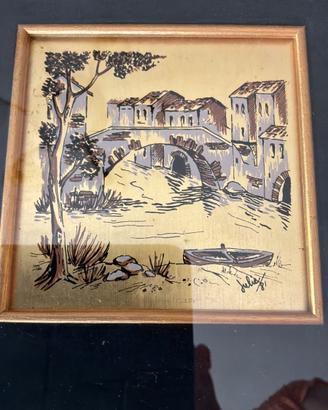 quadro su foglia d' oro