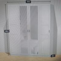 Armadio 4 ante bianco 237x200x61
