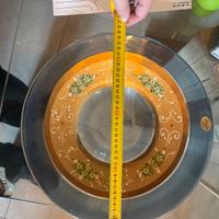 Centrotavola vetro e oro