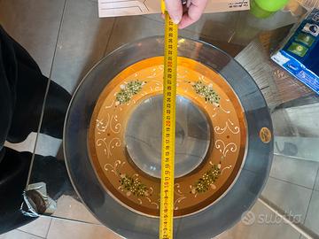 Centrotavola vetro e oro