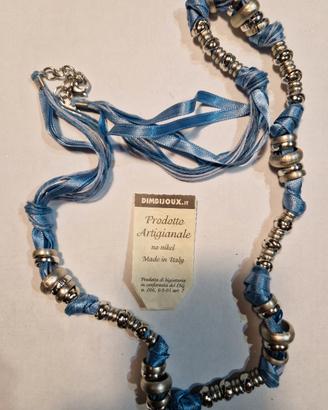 Collana artigianale DIM BIJOUX - Azzurro e Argento