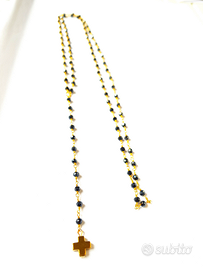 Rosario in swarovski e particolare in ematite vera