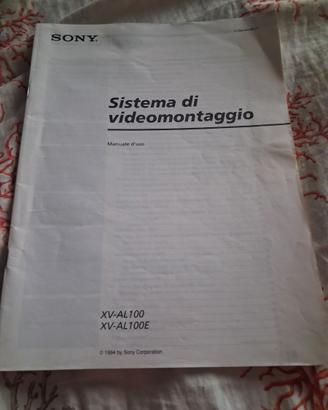 Istruzioni sistema di videomontaggio sony