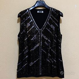Krizia Canotta Maglia Senza Maniche M Pailettes