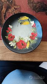 serie di 5 piatti decorativi in terracotta