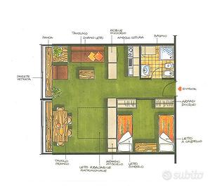 Appartamento in residence multiproprietà 6 posti