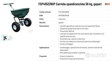 Carriola spandiconcime gopart 56kg