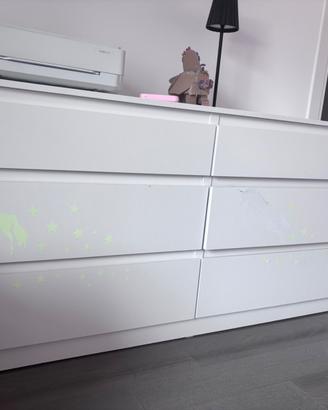 Cassettiera IKEA bianca 6 cassetti – cameretta