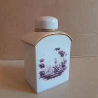 scatola porta tè paesaggi porpora Ginori Pittoria