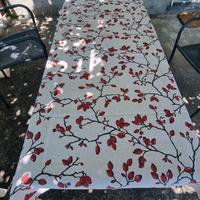 Tovaglia antimacchia cotone resinato rosa canina