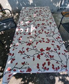 Tovaglia antimacchia cotone resinato rosa canina