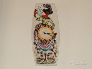 Piatto-Orologio in ceramica della Nove P.T. Italy